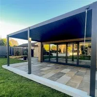 एल्यूमीनियम छत के साथ 12 एक्स 12 गज़ेबो