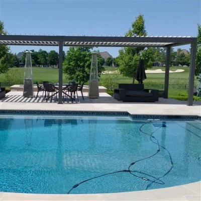 एल्यूमिनियम स्लैटेड गज़ेबो