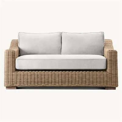 ब्राउन रतन गार्डन सोफा