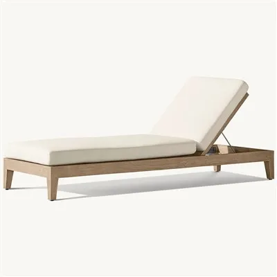 सागौन की लकड़ी पूल लाउंज कुर्सियाँ